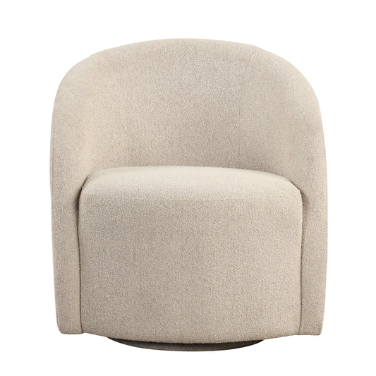 Walmart Lifestyle Solutions Briars Art Deco Style Swivel Accent Chair, Khaki Boucle Fabric