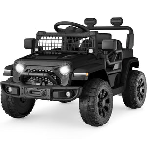 thumbnail video image 2 of Best Choice Products 6V Kids Ride-On Truck Car w/ Parent Remote Control, 4-Wheel Suspension, LED Lights - Black, 2 of 8