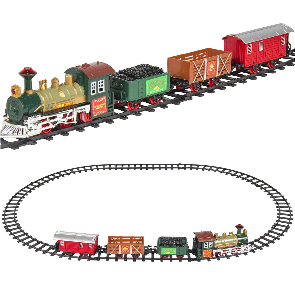 thumbnail image 1 of Best Choice Products Kids Classic Electric Railway Train Car Track Play Set Toy w/ Music, Lights, 1 of 5