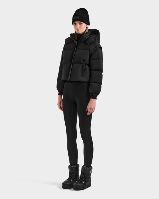 OPRAH WOMEN'S CONVERTIBLE DOWN PUFFER WITH REMOVABLE SLEEVES