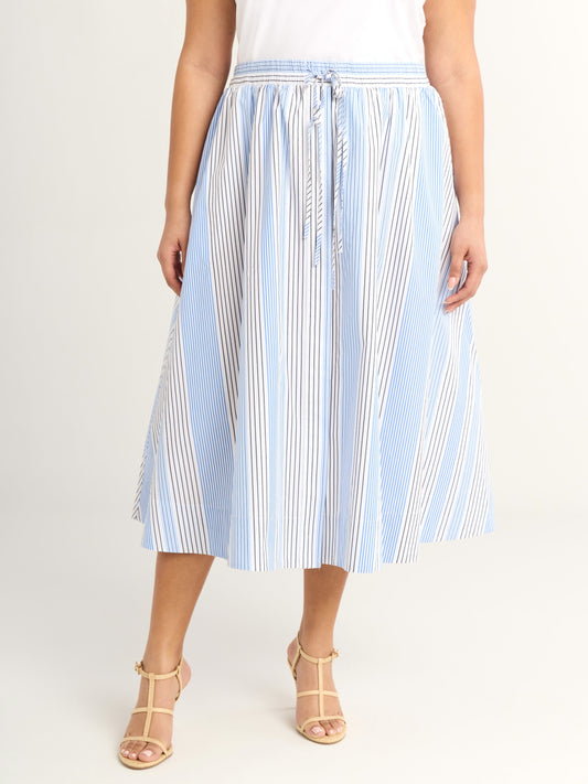Walmart Free Assembly Women's and Women's Plus  Tie Front Cotton Maxi Skirt, XS-4X