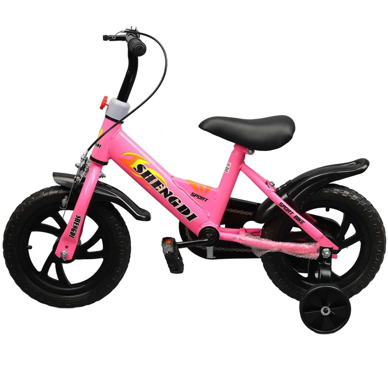 thumbnail image 1 of Eotvia 12 inch Kids Bike with Training Wheels, Children Bike with Adjustable Handlebar, Kids  for Boys Girls Toddlers Age 1 to 5, 2-in-1 Toddler Bike with Handbrake/Bell/Pedals, up to 110lbs, 1 of 11