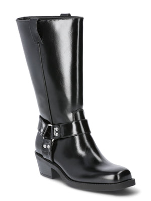 thumbnail image 1 of Time and Tru Women's Moto Hardware Boots, Sizes 6-11, Wide Width Available, 1 of 7