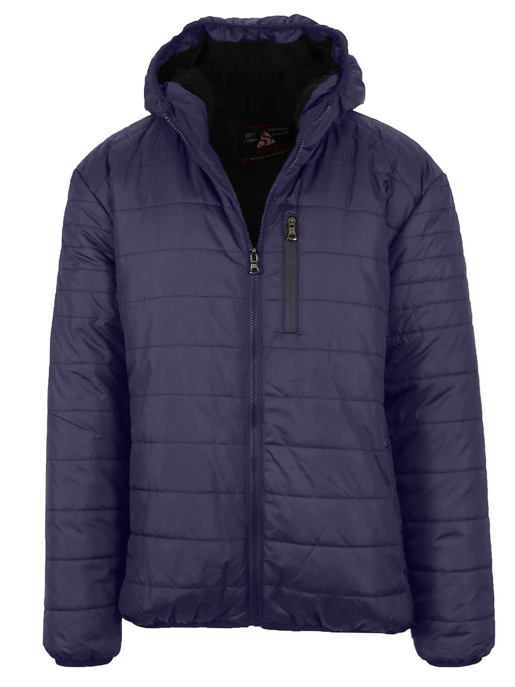 thumbnail image 1 of Mens Sherpa-Lined Hooded Puffer Jacket (Sizes, S to 2XL), 1 of 5