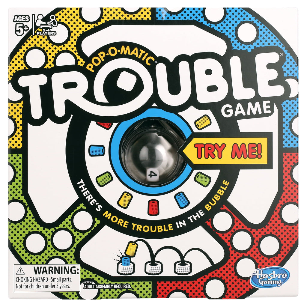 thumbnail image 1 of Pop-O-Matic Trouble Kids Board Game, Family Games for 2-4 Players, Christmas Gifts for Kids, Ages 5+, 1 of 7