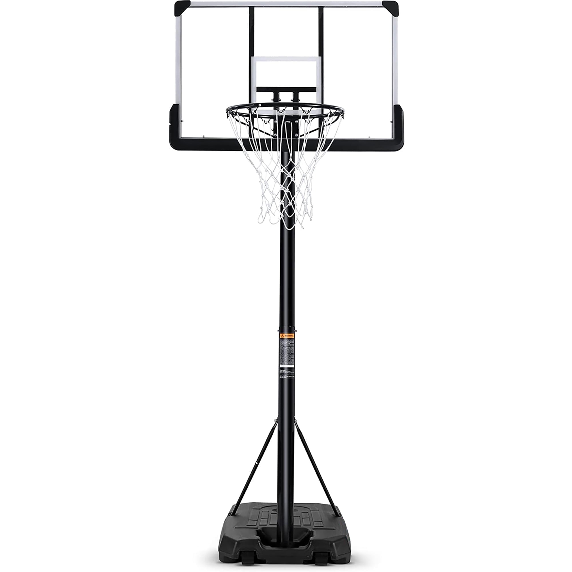 thumbnail video image 2 of Portable Basketball Hoop Goal Basketball Hoop System Height Adjustable 7 ft. 6 in..10 ft. with 44 inch Indoor Outdoor PVC Backboard Material, 2 of 14