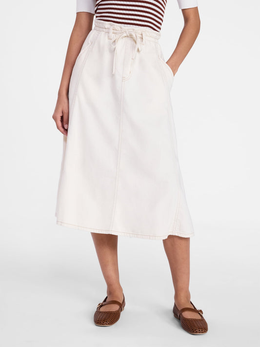 Walmart Time and Tru Women's Tie Waist Denim Midi Skirt, Sizes XS-XXXL