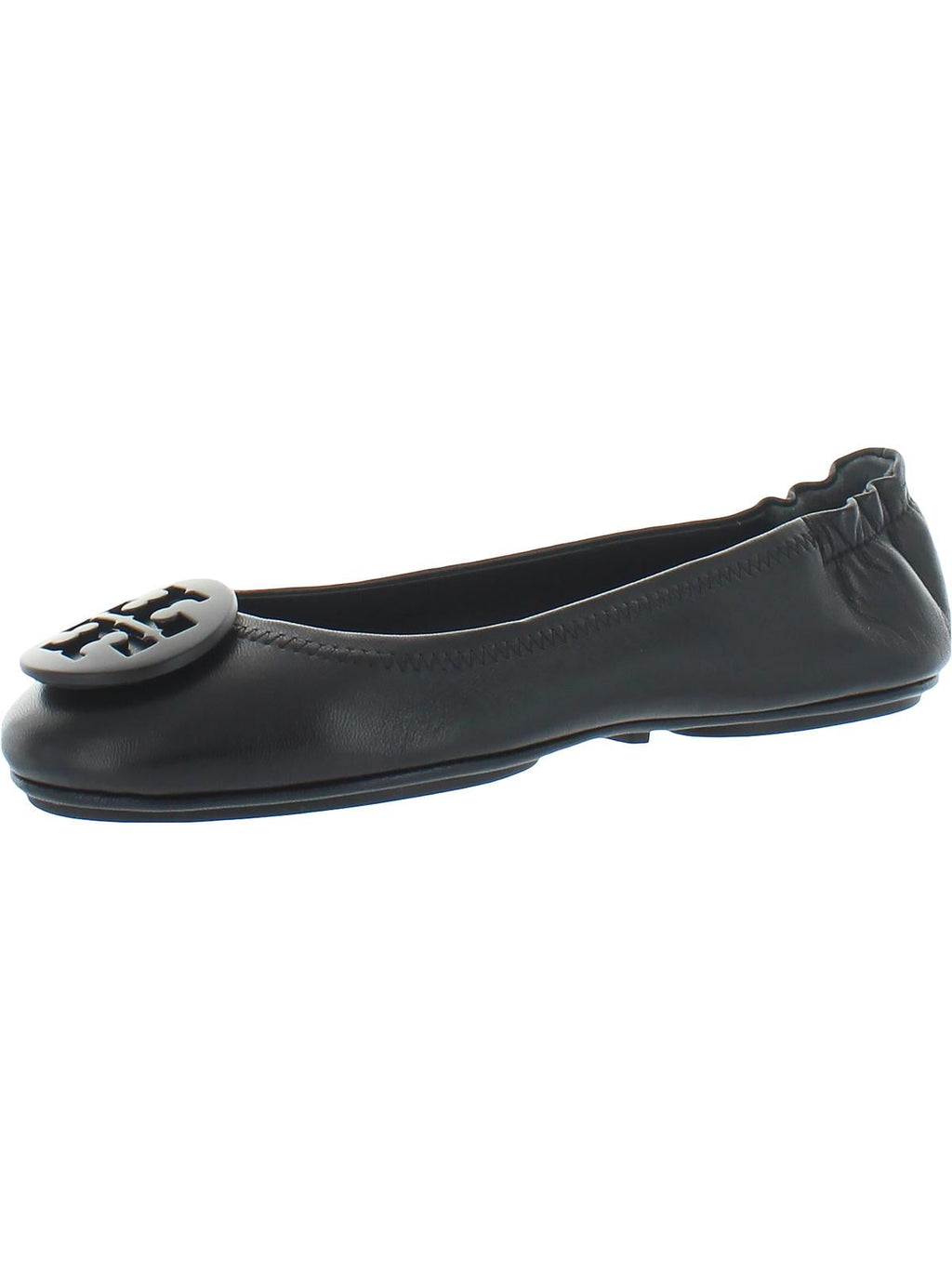 thumbnail image 1 of Tory Burch Women's Minnie Ballet with Logo Leather Slip On Travel Flat, 1 of 3