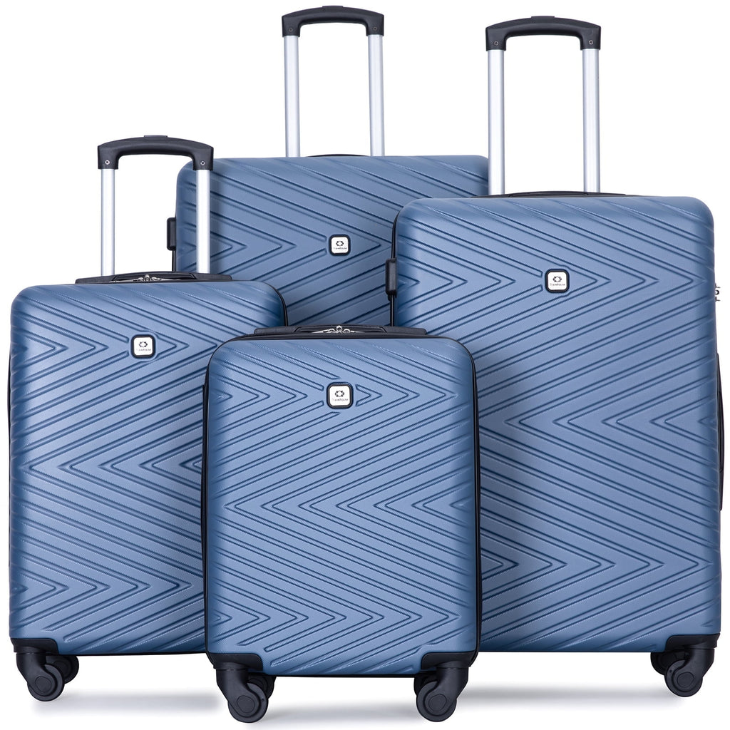 thumbnail image 1 of Travelhouse 4 Piece Hardshell Luggage Set Hardside Lightweight Suitcase with TSA Lock Spinner Wheels.(Blue), 1 of 9