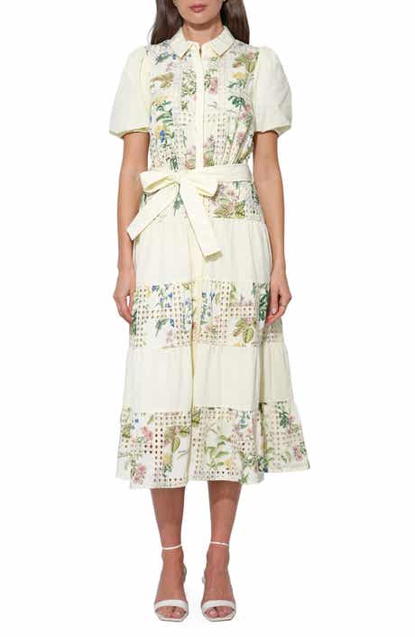 Courtney Placed Floral Long Sleeve Dress