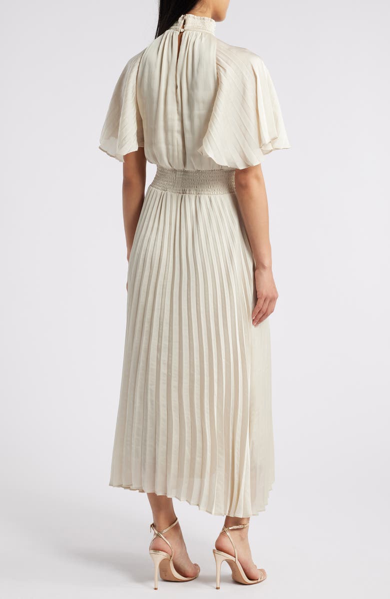 Julia Jordan Flutter Sleeve Pleated Midi Dress