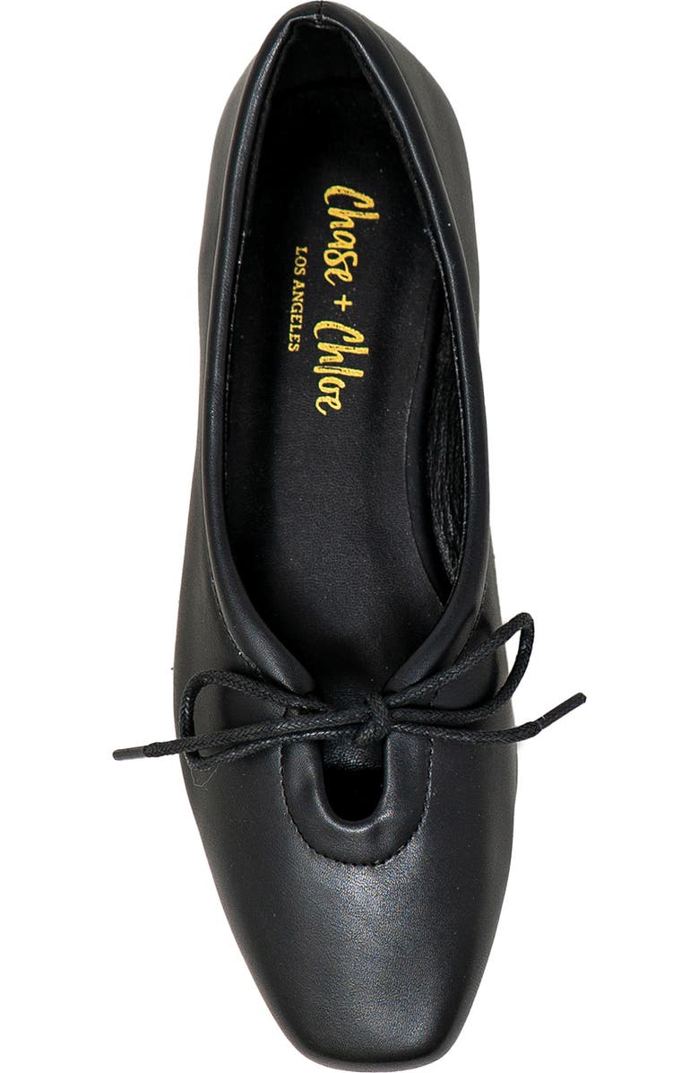 CHASE AND CHLOE Tie Ballerina Flat (Women)