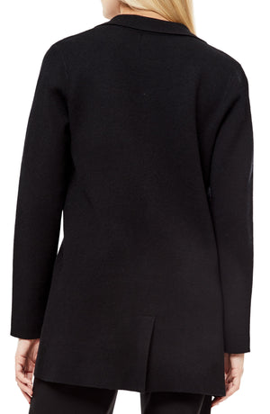 BY DESIGN Willow Notch Collar Long Cardigan, Alternate, color, Black