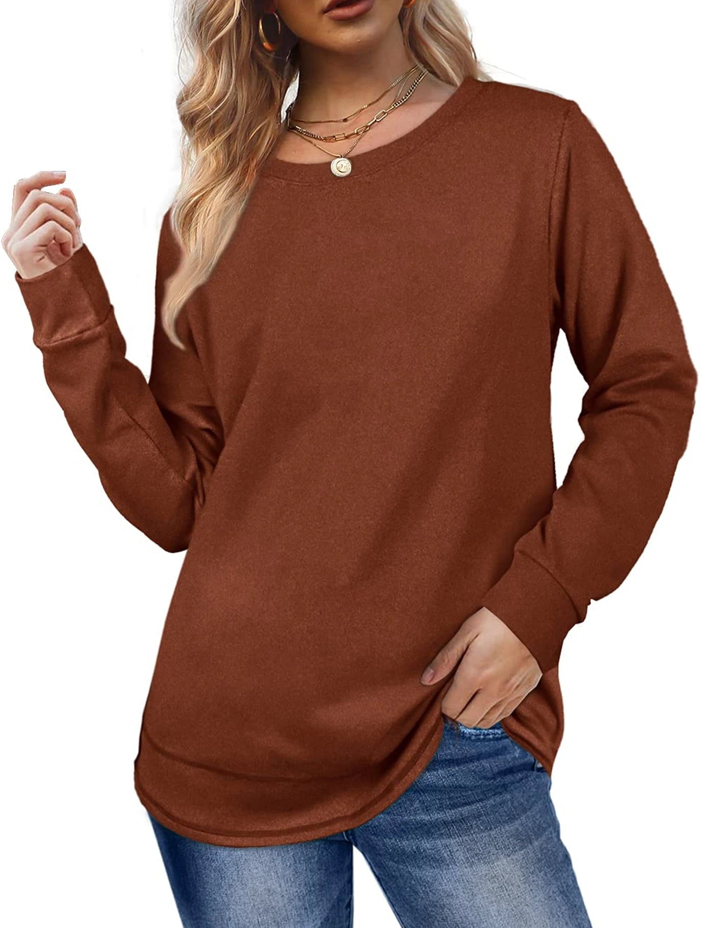 thumbnail image 3 of Fantaslook Sweatshirts for Women Crewneck Casual Long Sleeve Shirts Tunic Tops, 3 of 9