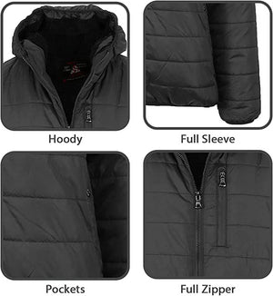 thumbnail image 2 of Mens Sherpa-Lined Hooded Puffer Jacket (Sizes, S to 2XL), 2 of 5