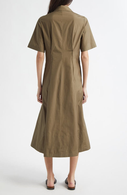 Vince Canvas Tape Flare Shirtdress