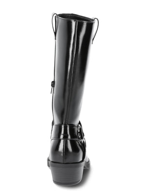 thumbnail image 4 of Time and Tru Women's Moto Hardware Boots, Sizes 6-11, Wide Width Available, 4 of 7