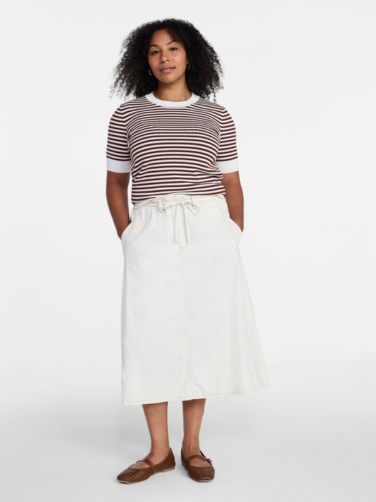 Walmart Time and Tru Women's Tie Waist Denim Midi Skirt, Sizes XS-XXXL