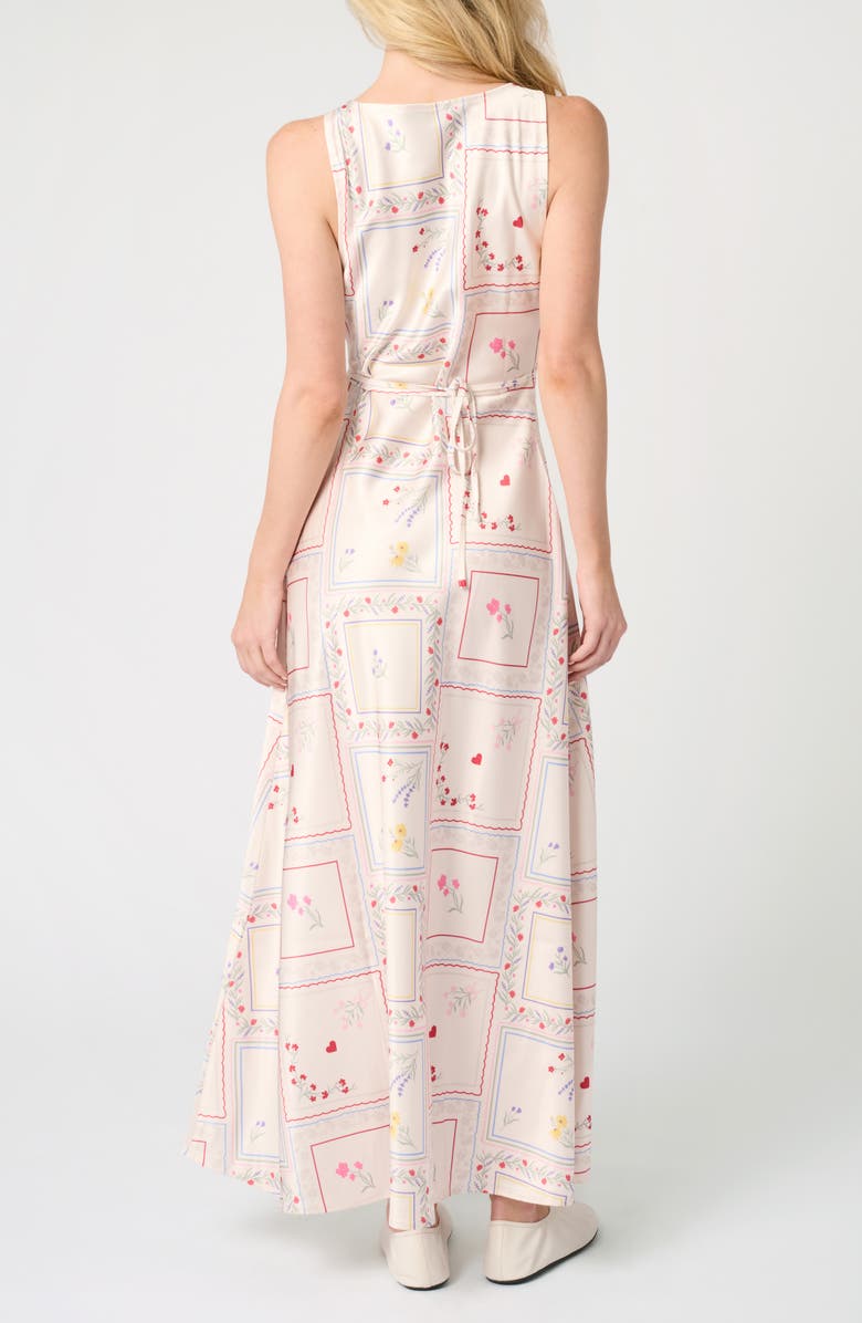 WeWoreWhat Boat Neck Satin Slip Dress