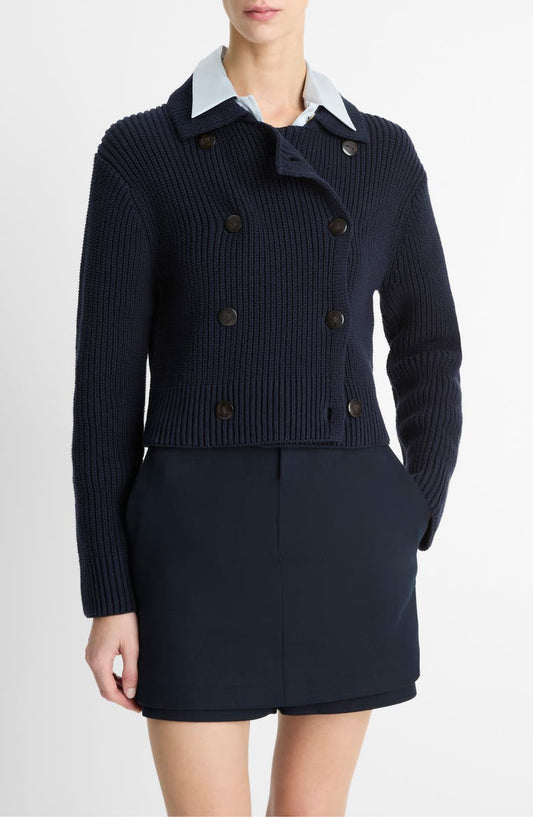 Vince Double Breasted Sweater Jacket