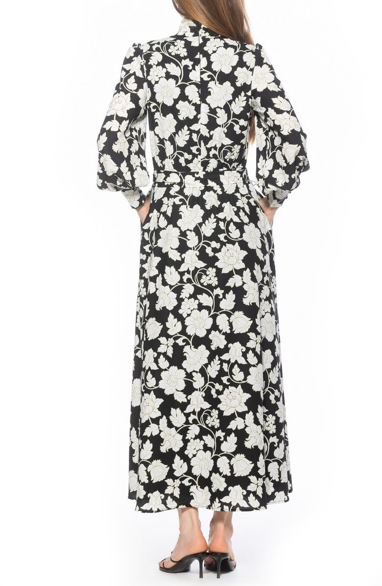 Alexia Admor Saliah Mockneck Blouson Sleeve Dress