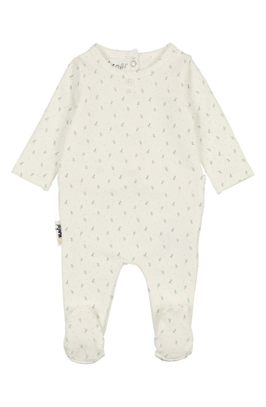 Manière Print Button Accent Footie