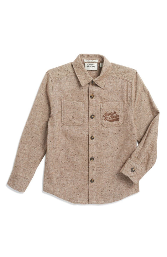Scotch & Soda Kids' Long Sleeve Button-Up Shirt