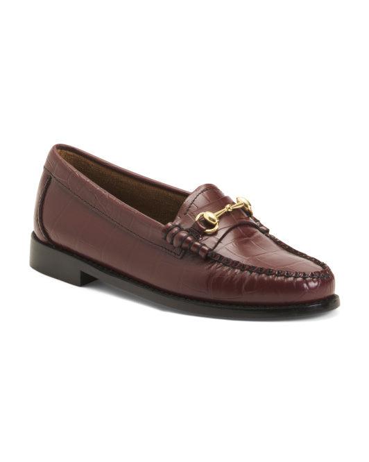 Leather Lianna Bit Croco Weejun Loafers