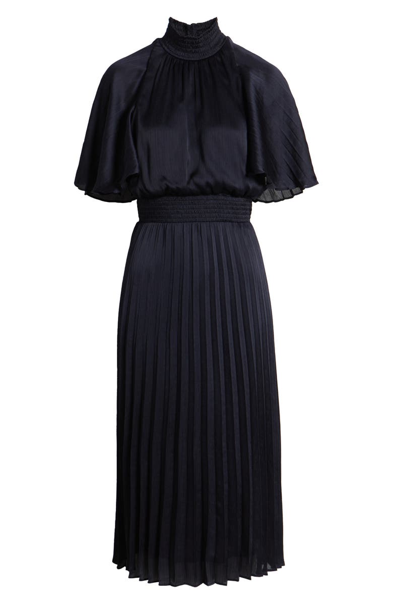 Julia Jordan Flutter Sleeve Pleated Midi Dress