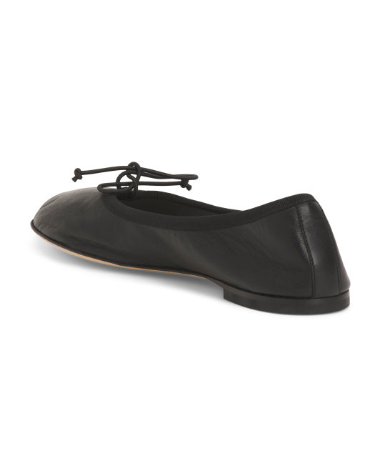 PROSPERINE Made In Italy Leather Ballerina Flats