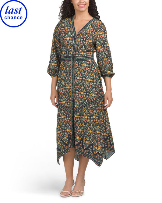 SHOSHANNA Risa Floral Midi Dress