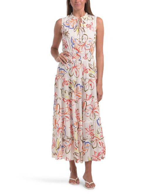 MSK Floral Printed Maxi Dress