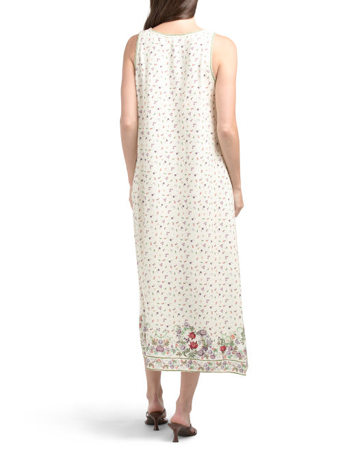 MAX STUDIO Sleeveless V-neck Maxi Dress