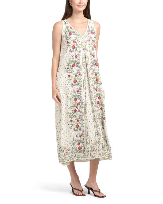 MAX STUDIO Sleeveless V-neck Maxi Dress