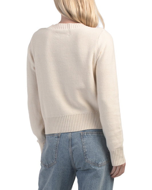 LUCKY BRAND Long Sleeve Embroidered Cardigan