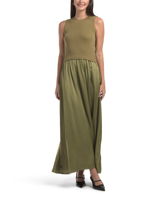 TAYLOR Sleeveless Twofer Maxi Dress