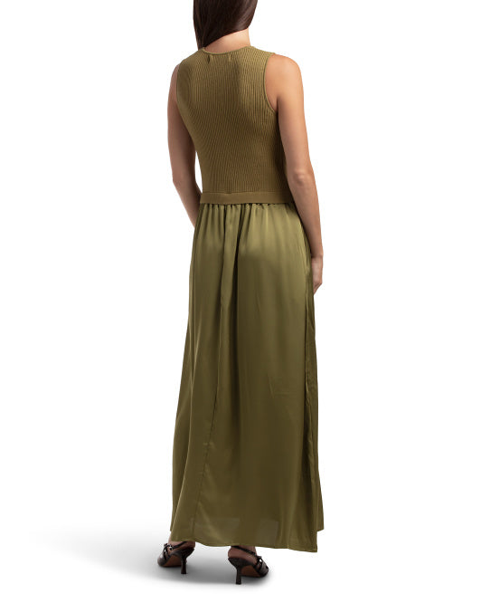 TAYLOR Sleeveless Twofer Maxi Dress