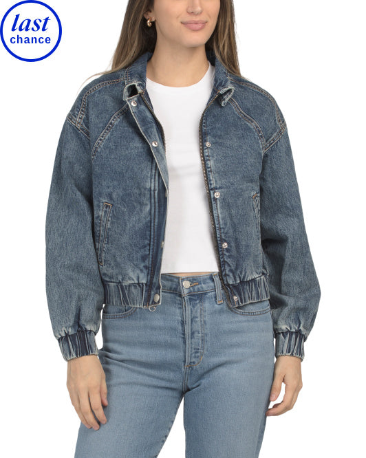 ELAN Denim Bomber Jacket