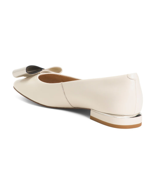 TED BAKER Leather Daria Bow Flats