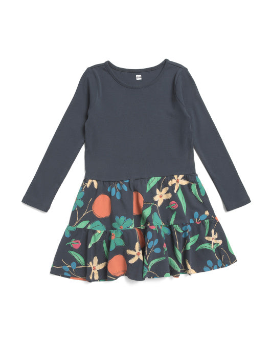 TEA COLLECTION Girls Floral Tiered Skirted Twirl Dress