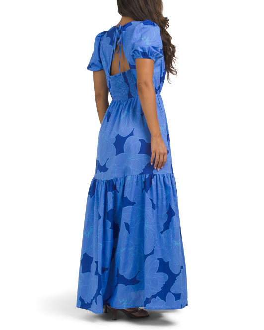 SUGAR LIPS Skyline Floral Becca Tiered Maxi Dress