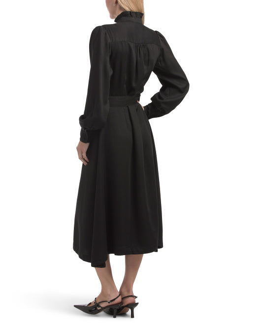 SUPER NATURAL BY SECRET MISSION Embroidered Maxi Shirt Dress