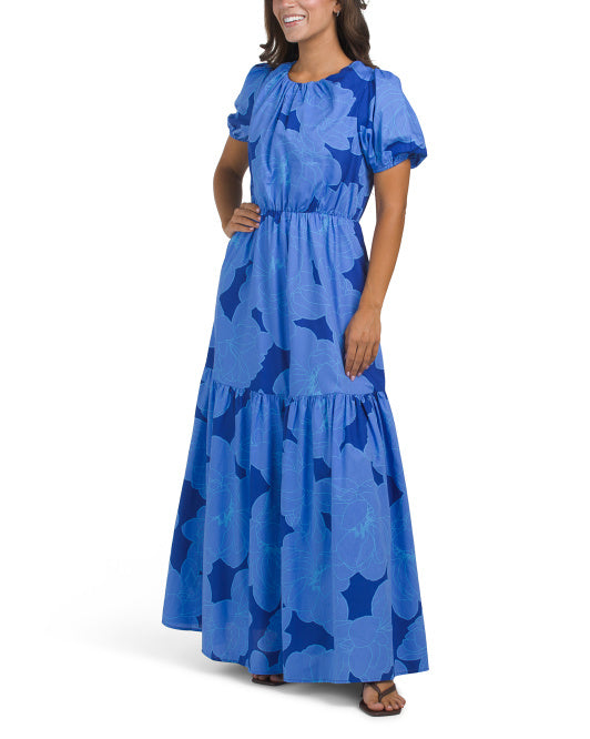 SUGAR LIPS Skyline Floral Becca Tiered Maxi Dress