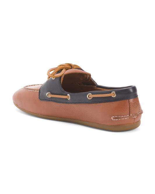 SPERRY Leather Slim Boat Sneakers