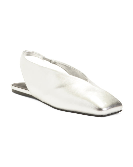 TONY BIANCO Leather Hoop Slingback Flats