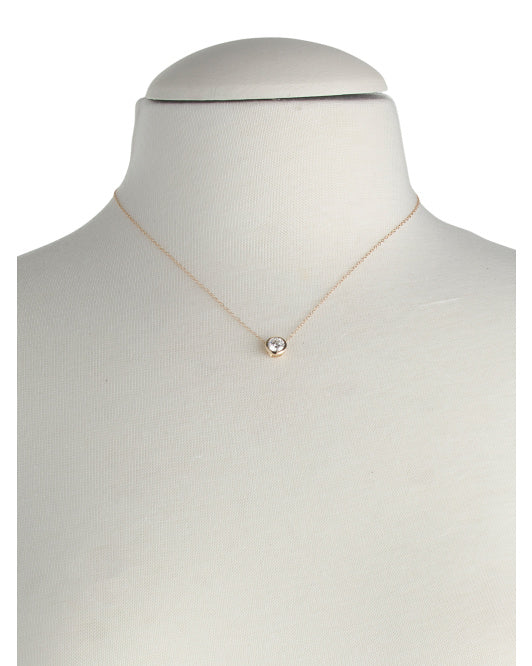 LAB GROWN BY GUILD Made In The Usa 14kt Gold Lab Diamond Pendant Necklace