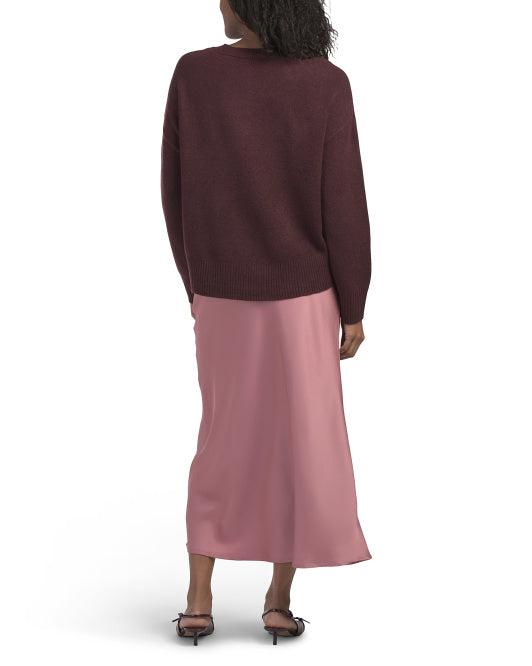 SINCERELY JULES 2pc Crew Neck Sweater And Woven Skirt Set