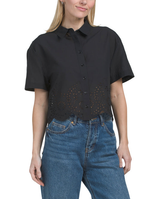 JOE'S The Eyelet Short Sleeve Shirt