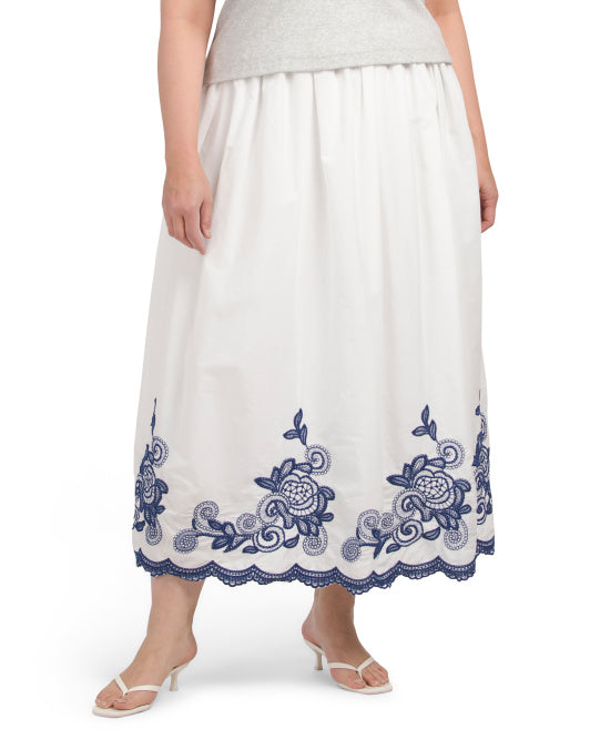 LIV LOS ANGELES Plus Embroidered Skirt