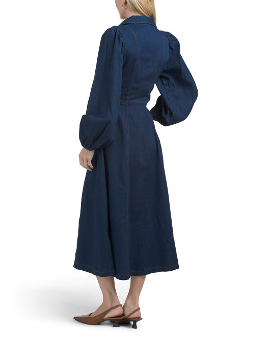 SELFIE LESLIE Ania Long Balloon Style Midi Dress